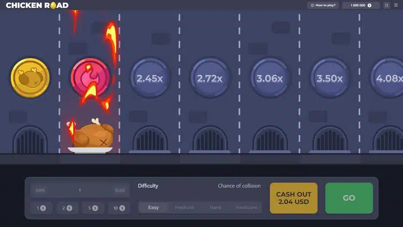 Demo version of the game Chicken Road.